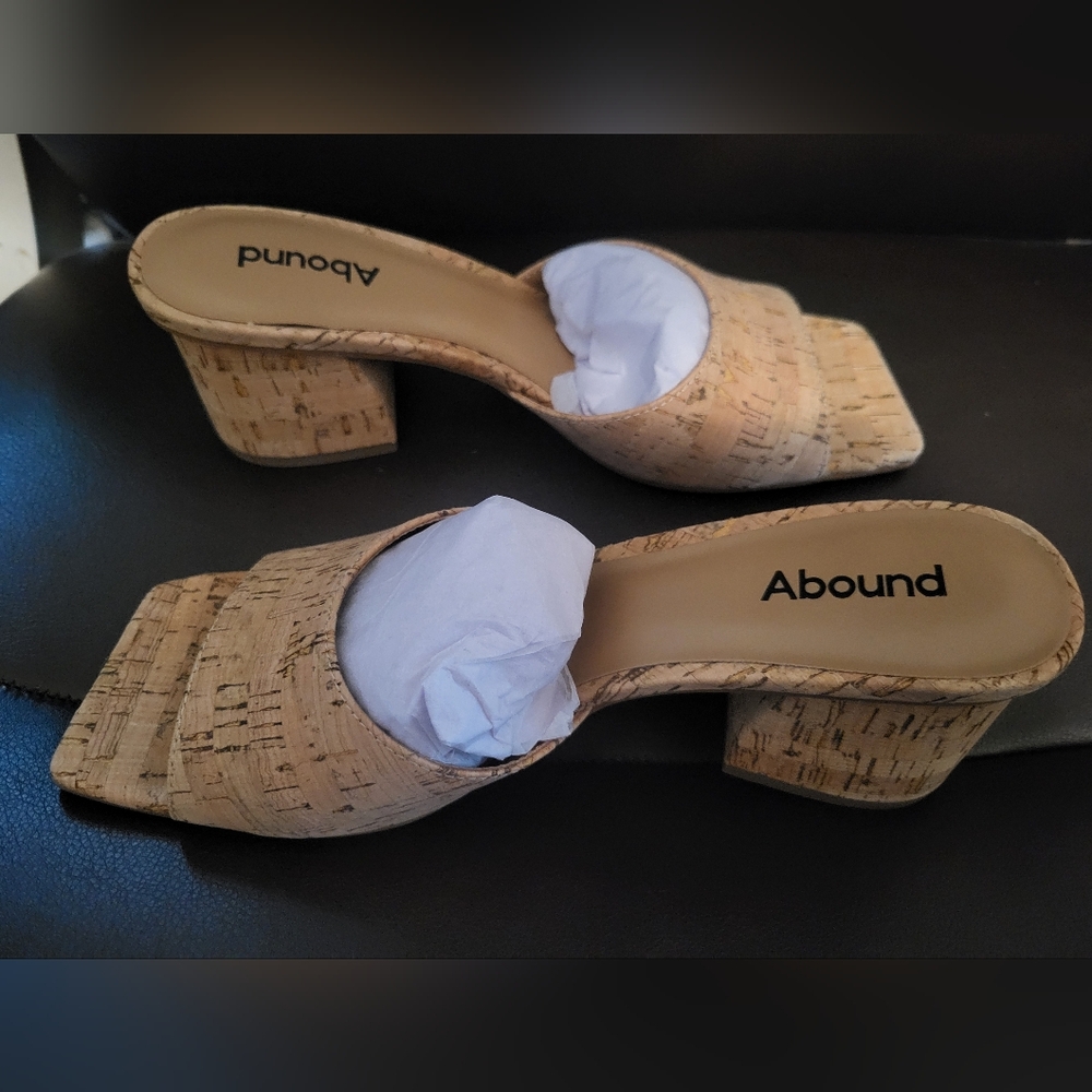 Abound Cork Erika Mule Heel NWOT Women Size 7.5